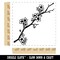 Cherry Blossom Flowers Tree Branch Square Rubber Stamp for Stamping Crafting